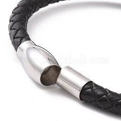 304 Stainless Steel Column Beaded Bracelet with Magnetic Clasps&nbsp;BJEW-P275-21