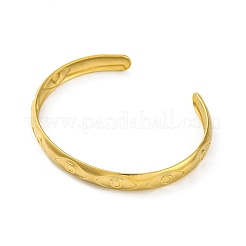 Ion Plating(IP) 304 Stainless Steel Cuff Bangles for Women&nbsp;BJEW-G729-03G