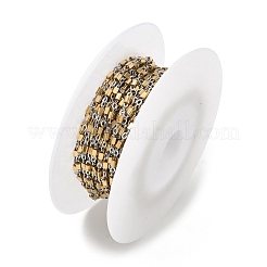 Two Tone 304 Stainless Steel Cuboid Link Chains&nbsp;CHS-G050-02GP