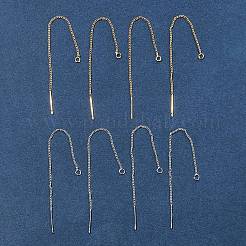 8個 2色真鍮スタッドピアス金具  アメリカンピアス  ニッケルフリー  ミックスカラー  82~85x1mm  ピン：0.5mm  4個/カラー&nbsp;KK-FS0001-52