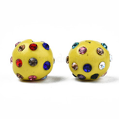 Polymer Clay Rhinestone Beads&nbsp;RB-T017-31K-A