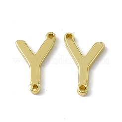 Rack Plating Brass Letter Connector Charms&nbsp;KK-C007-38G-Y