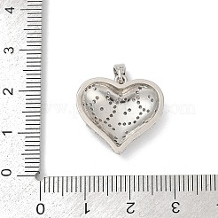 Brass Micro Pave Clear Cubic Zirconia Pendants&nbsp;KK-R221-01P-01