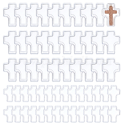 60Pcs 2 Styles Cross Shaped Portable Plastic Small Jewelry Storage Boxes with Lid&nbsp;AJEW-FH0006-76