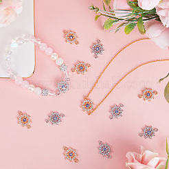 32Pcs 2 Colors Alloy Crystal Rhinestone Connector Charms&nbsp;FIND-SC0006-53