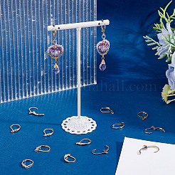 304ステンレススチールフレンチフックピアス金具50個  カン付き  14KGP本金メッキ  15.5x10x1.5mm  穴：1.5mm&nbsp;STAS-BBC0011-12