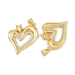 Brass Micro Pave Cubic Zirconia Pendants&nbsp;KK-C132-03I-G