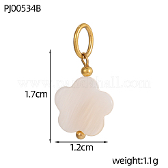 Natural Shell Pendants&nbsp;SHEL-OY009-82G