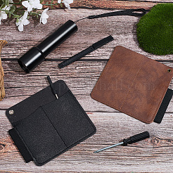 2Pcs 2 Colors Imitation Leather Outdoor EDC Tactical Tool Case&nbsp;AJEW-CL0001-92