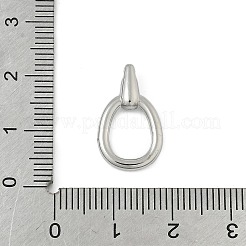 304ステンレスペンダント  オーバル  ステンレス鋼色  19x12x4mm  穴：1.2mm&nbsp;LS-STAS-P423-05P