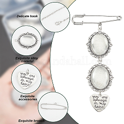 DIY Blank Photo Charm Brooch Making Kits&nbsp;DIY-FH0004-69