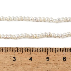 天然養殖淡水パールビーズ連売り  ポテト  グレード4a+  雪  2~3mm  穴：0.5mm  約161~173個/連  15.08~15.35''（38.3~39センチメートル）&nbsp;PEAR-L034-14B