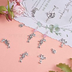 100個5スタイルチベットスタイル合金チャーム  カエル  アンティークシルバー  13~26x9~18x2~3mm  穴：1.5~2mm  20個/スタイル&nbsp;FIND-SZ0002-84