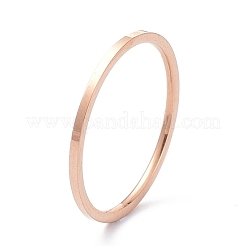 1mm Polished Plain Dome Finger Ring for Girl Women&nbsp;RJEW-C012-02E-RG