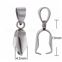 Tarnish Resistant 304 Stainless Steel Ice Pick Pinch Bails&nbsp;X-STAS-Q182-01
