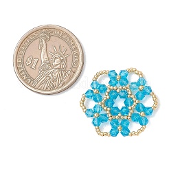 Glass Seed Beaded Pendants&nbsp;PALLOY-MZ01245-02