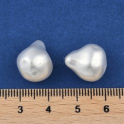 ガラスの輪郭の真珠ビーズ  パールカラーの  ナゲット  ホワイト  14~15x12x13mm  穴：1.2~1.4mm&nbsp;HY-Z001-06B