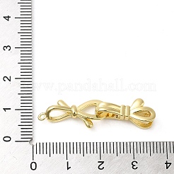 ラックメッキ真鍮結び目フォールドオーバークラスプ  鉛フリー＆カドミウムフリー  長持ちメッキ  18KGP本金メッキ  ノット：21.5x10.5x5.5ミリ  穴：1.2mm  留め金：18x8x5.5mm  穴：5.5x3mm&nbsp;KK-K349-12G