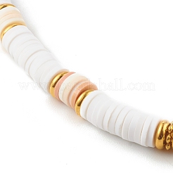 Polymer Clay Heishi Beaded Necklaces&nbsp;NJEW-JN03504-04