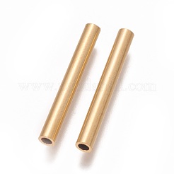 イオンプレーティング（IP）304ステンレス鋼チューブビーズ  ゴールドカラー  25x3mm  穴：1.8mm&nbsp;STAS-L216-23B-G