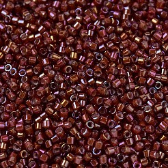MIYUKIデリカビーズ  シリンダー  日本製シードビーズ  11/0  (db1781) 白い裏地のルートビア ab  1.3x1.6mm  穴：0.8mm  約10000個/袋  50 G /袋&nbsp;SEED-X0054-DB1781