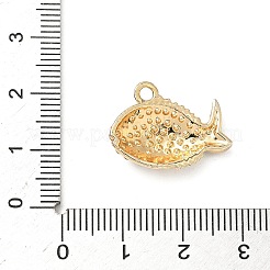 合金ラインストーンペンダント  ゴールドカラー  クジラ  15x21x4.5mm  穴：2.2mm&nbsp;PALLOY-P313-12A-G