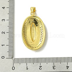 Golden Brass Micro Pave Cubic Zirconia Pendants&nbsp;KK-H472-17G-02