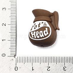 シリコンビーズ  焦点ビーズ  コーヒーポット  コーヒー  19x18.5mm  穴：2mm&nbsp;SIL-V007-02B