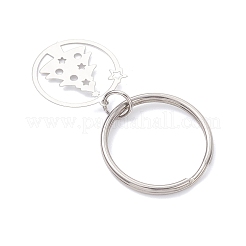 Ring with Christmas Trees 201 Stainless Steel Pendant Decorations&nbsp;KEYC-JKC01355