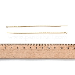 304ステンレススチールスタッドピアス金具  イオンプレーティング（ip）  アメリカンピアス  ゴールドカラー  104x1x1mm  穴：2mm  ピン：0.5mm&nbsp;X-STAS-R164-05G