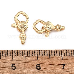 シェグレース 真鍮製ロブスタークラスプ  鉛フリー＆カドミウムフリー＆ニッケルフリー  18KGP本金メッキ  13x7x4mm  穴：1mm&nbsp;XGRQ58517-766G