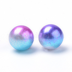 Rainbow Acrylic Imitation Pearl Beads&nbsp;OACR-R065-6mm-A06