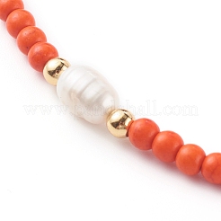 Natural Shell Initial Pendant Necklaces&nbsp;NJEW-JN03405