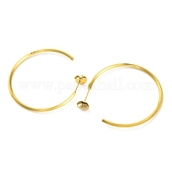 Ion Plating(IP) 304 Stainless Steel Ring Stud Earrings&nbsp;EJEW-K295-01A-G