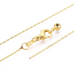 Brass Boston Link Chain Necklaces&nbsp;LS-NJEW-B119-01G