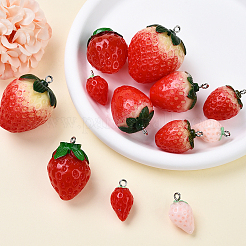12Pcs 6 Styles Resin Pendants&nbsp;RESI-YW0001-98