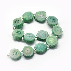 Natural Druzy Quartz Crystal Beads Strands&nbsp;G-F582-A09