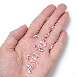 チェコガラスビーズ  チューリップの花びら/ユリの花びら  桃パフ  8.5x6x4mm  穴：1mm  約380個/袋  95~100 G /袋&nbsp;GLAA-L025-D21
