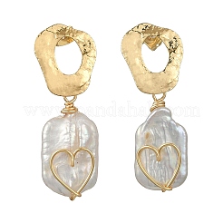 Brass Stud Dangle Earrings&nbsp;EJEW-JE07096