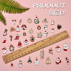 クリスマス合金エナメルチャーム100個。  ゴールドカラー  混合図形  ミックスカラー  13mm〜33mm&nbsp;JX156A