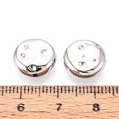 CCBプラスチックビーズ  フラットラウンド  プラチナ  12x4.5mm  穴：1.4mm&nbsp;CCB-N006-56P