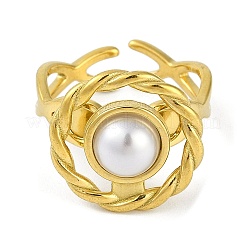 Ion Plating(IP) 304 Stainless Steel Open Ciff Rings&nbsp;RJEW-H238-02G