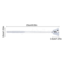 ステンレス鋼のキャンドル消火器  ステンレス鋼色  245x38mm  フード：38x36mm  インナーサイズ：35mm&nbsp;STAS-WH0015-86P