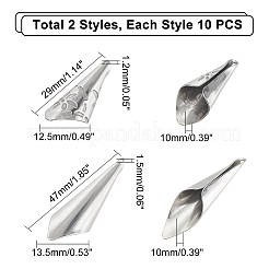 20Pcs 2 Style 304 Stainless Steel Pendants&nbsp;STAS-UN0033-01