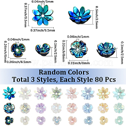 240Pcs 3 Styles Opaque Resin Beads&nbsp;RESI-SC0036-64