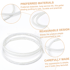 ABS プラスチック模造シェルギターバインディングパーフリングストリップ  ホワイト  1650x6x1mm&nbsp;FIND-WH0420-115