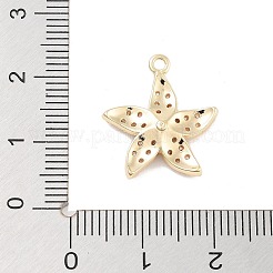 Brass Pave Clear Cubic Zirconia Pendants&nbsp;KK-Z061-09G-01