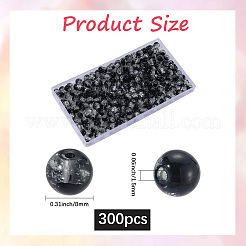 3Strands Spray Painted Crackle Glass Beads Strands&nbsp;DGLA-LT0001-03A