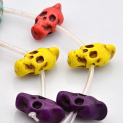 Synthetic Turquoise Skull Beads Strands&nbsp;TURQ-F004-01