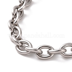 Non-Tarnish 304 Stainless Steel Cable Chain Bracelet for Men Women&nbsp;BJEW-E031-01P-07